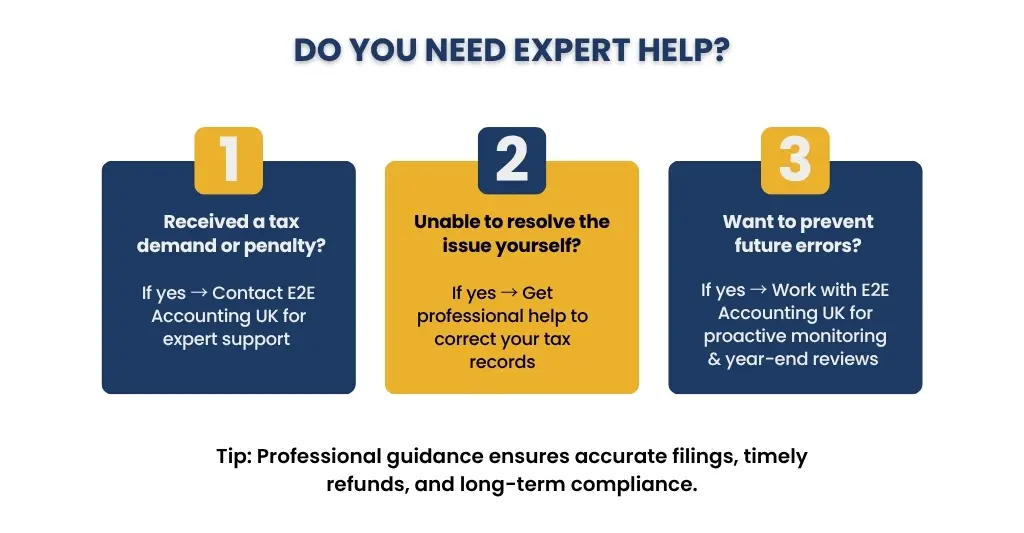 Do you need expert help to fix HMRC Tax Bill Errors. 
