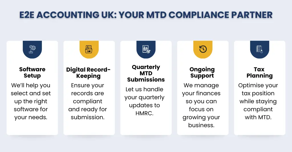 E2E Accounting UK for MTD setup and choosing software as well/